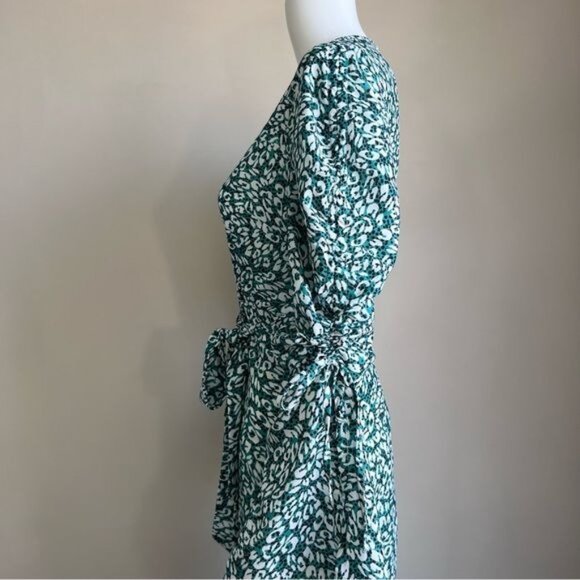 Standards and Practices Violeta Ruched Sleeves Wrap Maxi Dress - M - Picture 7 of 10